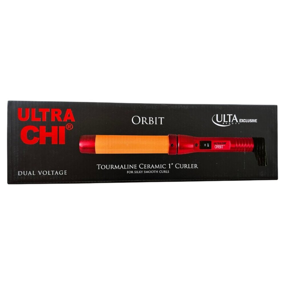 CHI Ultra CHI OrbitTourmaline Professional Curling Iron DUAL VOLTAGE NIB